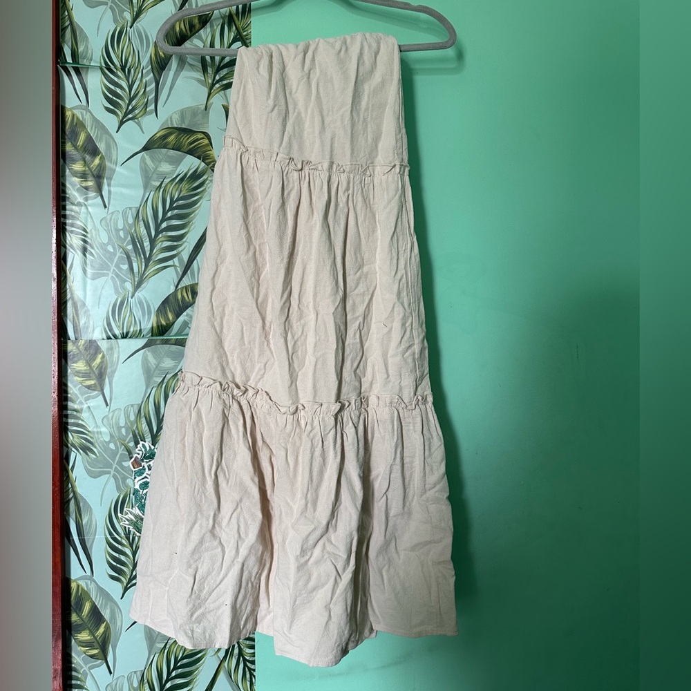 Long beige skirt